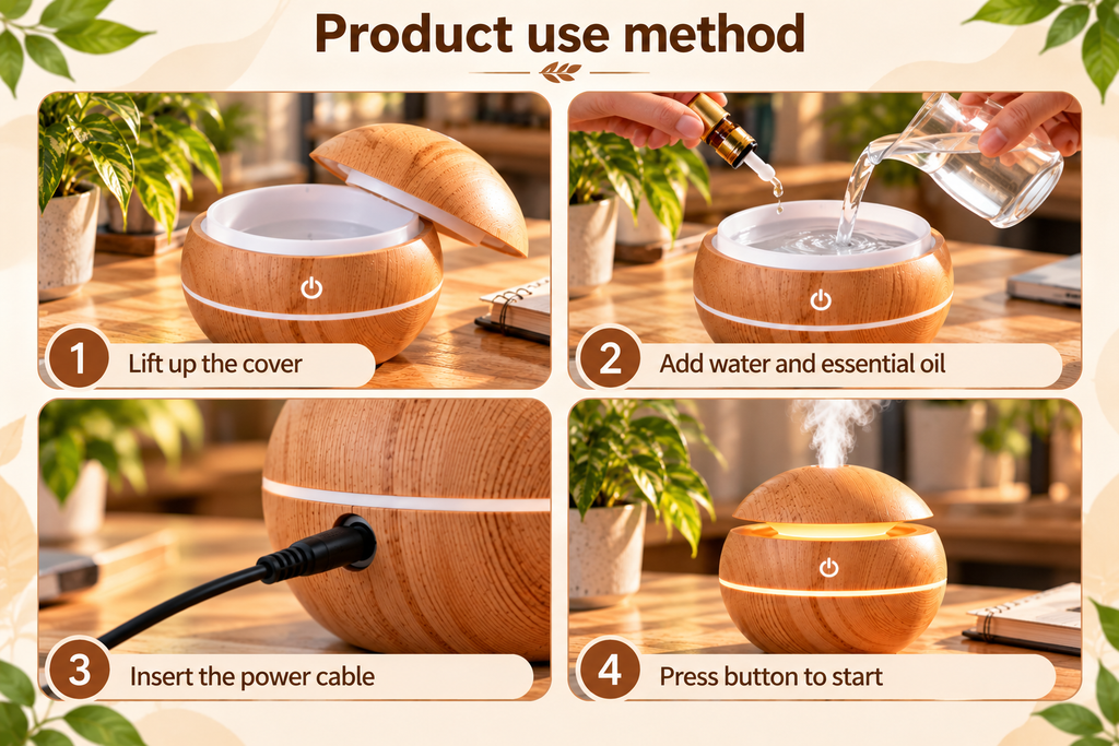 FreshLight AuraMist – Wood Grain Diffuser