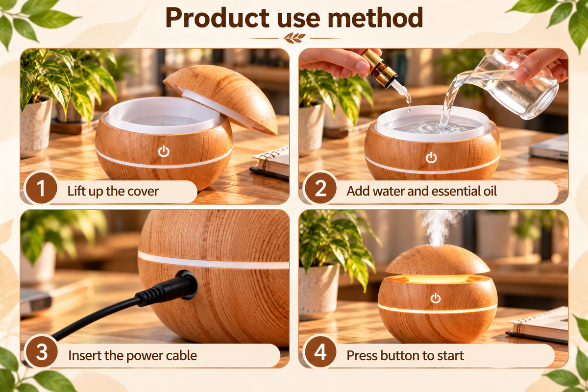 FreshLight AuraMist – Wood Grain Diffuser